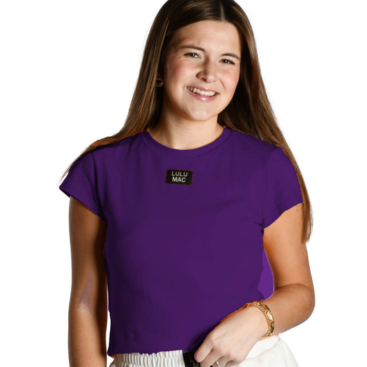 LM-TP1000- BABY DOLL TOP SS-DEEP PURPLE
